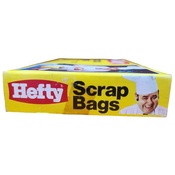Vintage Hefty Scrap Bags Box Retro 1970s Kitchen Storage - 50 Count Plastic Bags - Picture 3 of 6